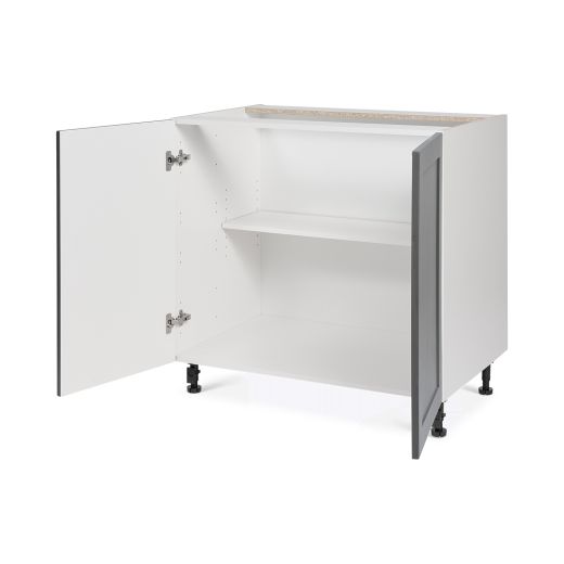Base Cabinet 2 Door 36 Sink Base Shaker Moonlight Grey