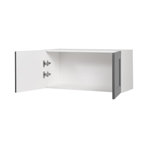 Wall Refrigerator Cabinet 30x14 Shaker Moonlight Grey