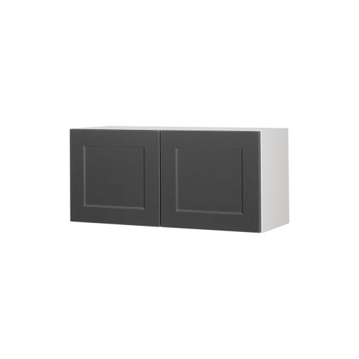 Wall Refrigerator Cabinet 30x14 Shaker Moonlight Grey