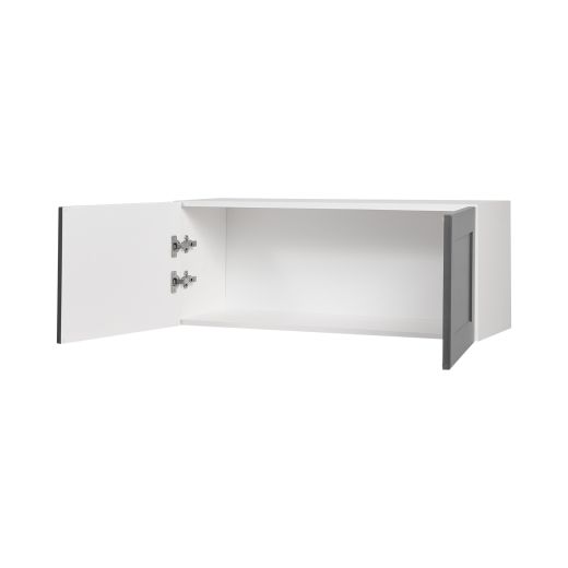 Wall Refrigerator Cabinet 36x14 Shaker Moonlight Grey