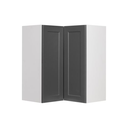Wall Corner Cabinet 24x24 Shaker Moonlight Grey