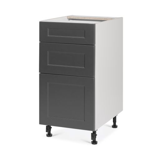 Base 3 Drawers Cabinet 15 6/9/15 Shaker Moonlight Grey