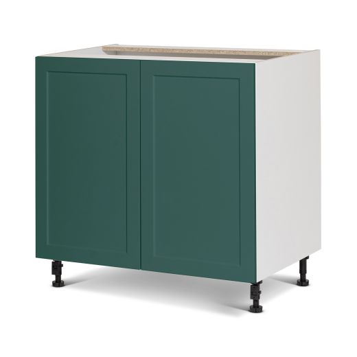 Base Cabinet 2 Door 36 Shaker Sink Base Dark Green Luminia