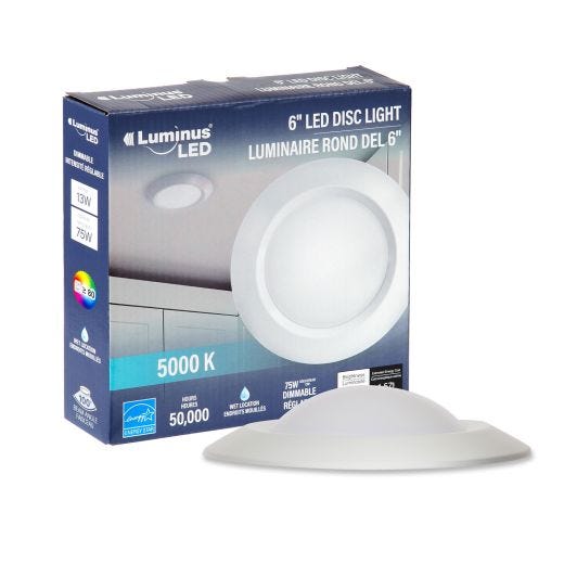 Luminus 6" 5000K LED Disc Light
