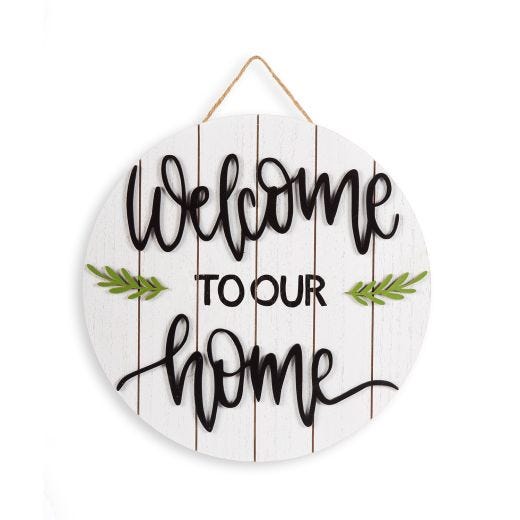 Round Front Door Welcome To Our Home