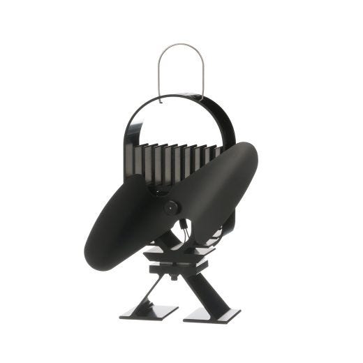 Ecofan Heat Powered Wood and Pellet Stove Fan, 160CFM, Black