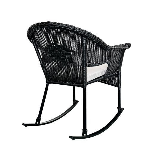 Rocking chair Algonquin avec coussin - Noir