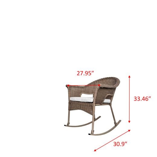 Rocking Chair Algonquin avec Coussin - Naturel