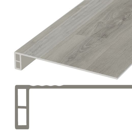Stone Grey Vinyl Stair Tread & Riser 47.25"x11.8"- 2/Pack