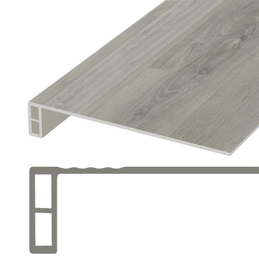 Stone Grey Vinyl Stair Tread & Riser 47.25"x11.8"- 2/Pack
