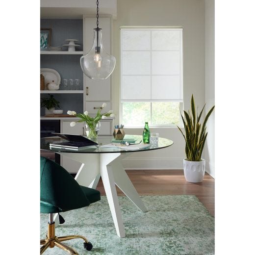 Solar Roller Shade 37"x72"- Chalk