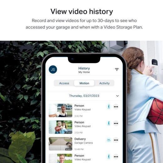 MyQ Smart Garage Video Keypad