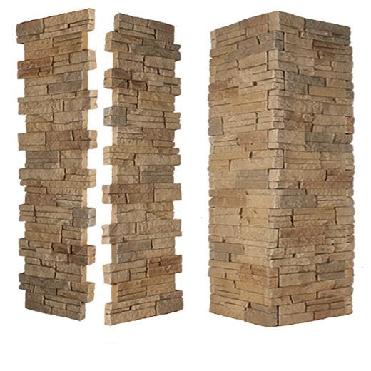 Stacked Stone Pillar Panel 24" ID x 48"