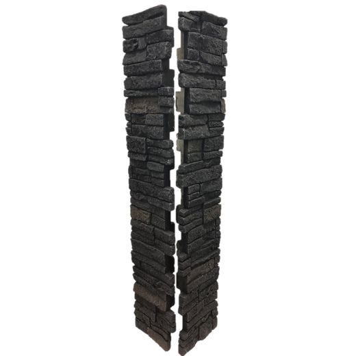 Stacked Stone Post Cover Set 6" ID x 44"