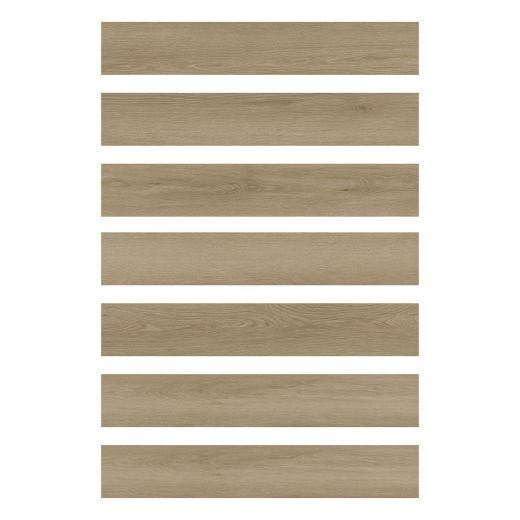 Plancher autocollant chêne naturel 6"x36" 2mm 10,5 pi²/boîte