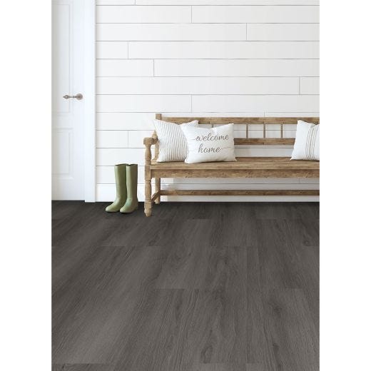 Plancher Autocollant 6"x36" 2mm Charbon 10.5 Pi²/Boîte