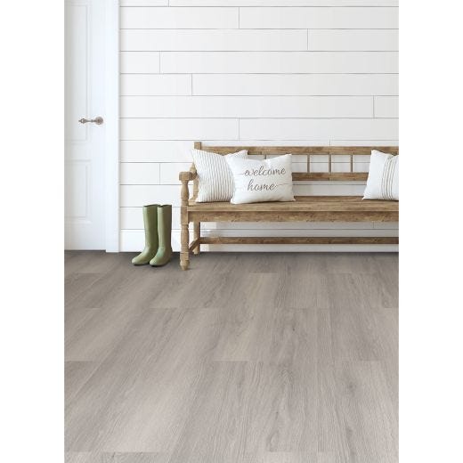 Plancher Autocollant 6"x36" 2mm Gris Clair 10.5 Pi²/Boîte
