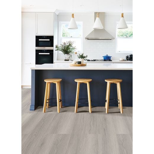 Plancher Autocollant 6"x36" 2mm Gris Clair 10.5 Pi²/Boîte