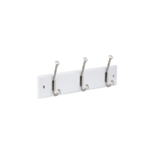 Porte-Crochets Transitionnel 18" Blanc/Nickel Brossé