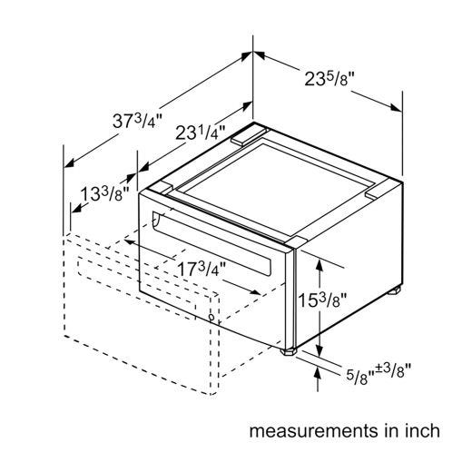 Piédestal de Laveuse Bosch 24" Blanc