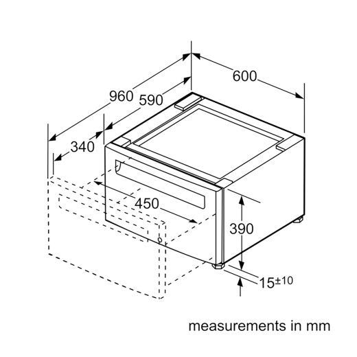 Piédestal de Laveuse Bosch 24" Blanc