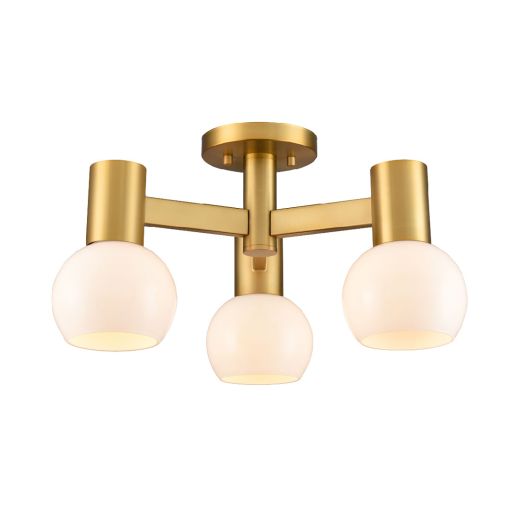 Lillooet 3 Light Semi Flushmount
