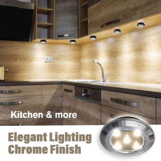 BELL + HOWELL Chrome Puck Lights
