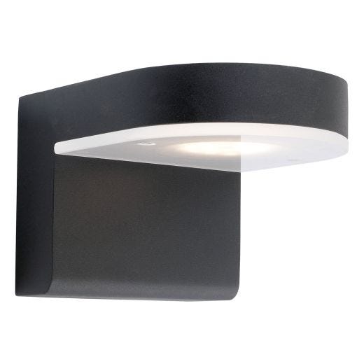 Applique extérieure LED Jalon noir verre satiné