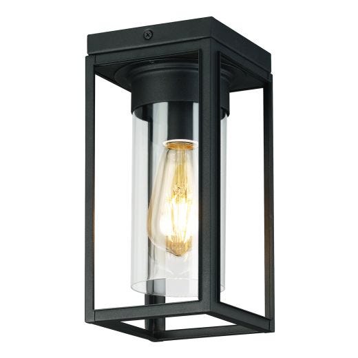 Walker Hill Outdoor Ceiling Light 1L- Black