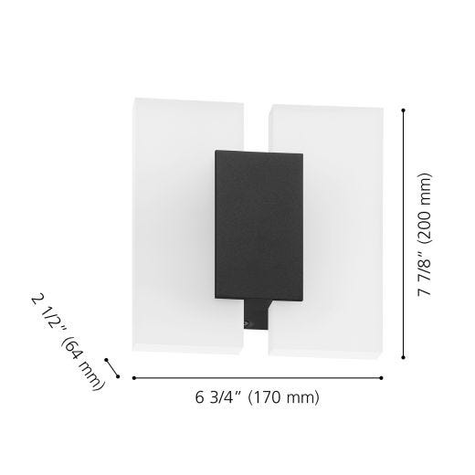 Applique murale LED Metrass noire
