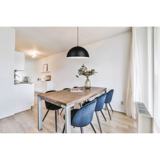 Suspension Rafaelino 1L, Finition Noir et Blanc