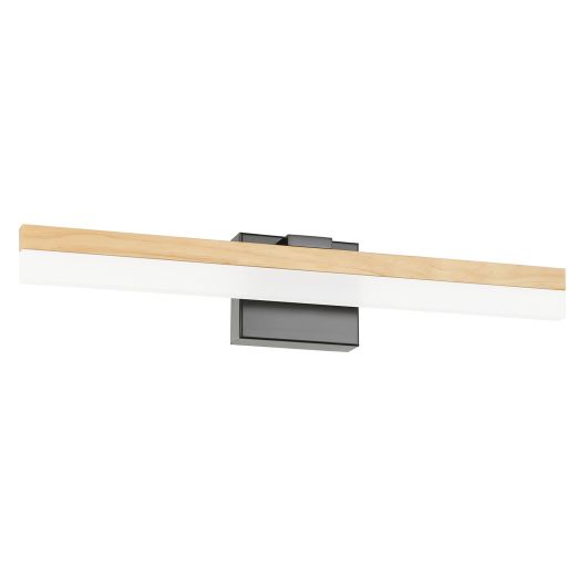 Applique LED Palmital noir mat/bois