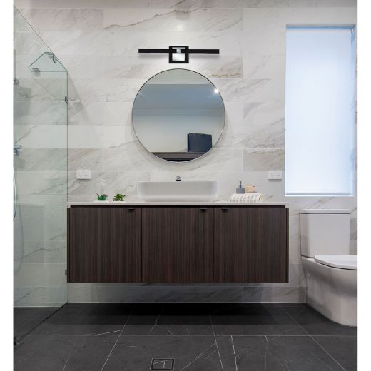 Pierro LED Vanity Light, Black and Chrome Finish