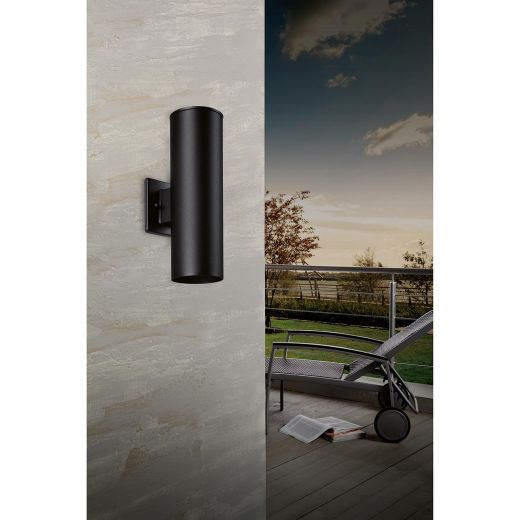 Applique murale extérieure Turin 2L, finition noire