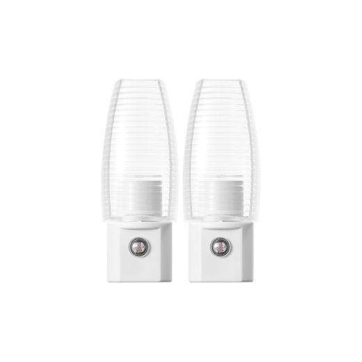 Veilleuse LED à brancher blanc froid 5000K - 2/pqt