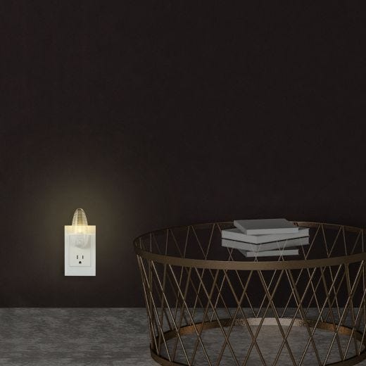 LED Plug-In Night Light with Manual Push On/Off, 3000K