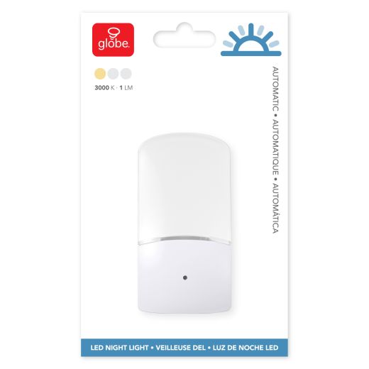 LED Plug-In Automatic Night Light, 3000K