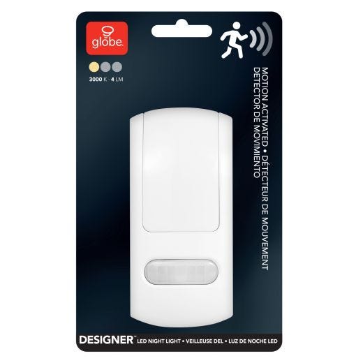 LED Plug-In Motion Activated Automatic Night Light, 3000K