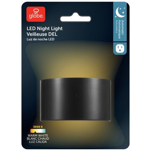 LED Automatic Plug-In Night Light with Up/Down Light, 3000K