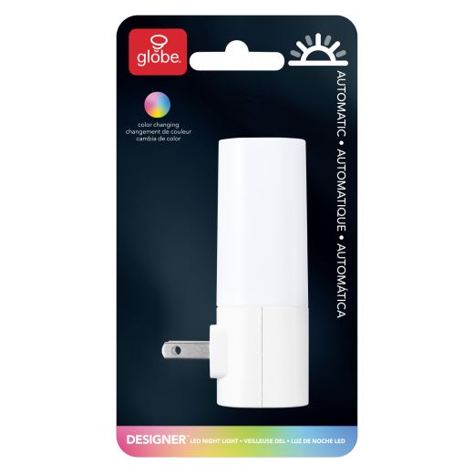 LED Plug-In Cylindrical Automatic RGB Colour Night Light
