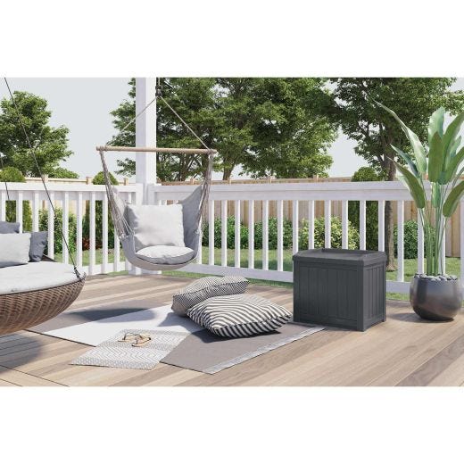 Coffre de terrasse avec siège 22 gal - cyberspace