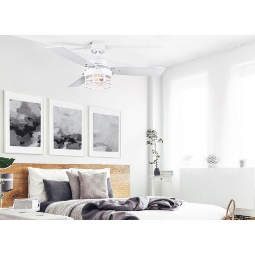 Ventilateur de plafond ATTLEY blanc mat