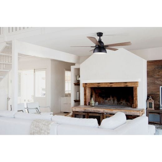 LYRIC 52" Matte Black Ceiling Fan