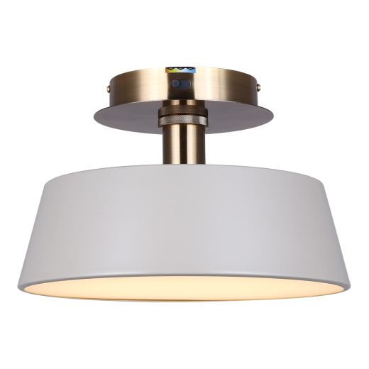 JESSA Matte Grey/Gold Semi Flushmount Light