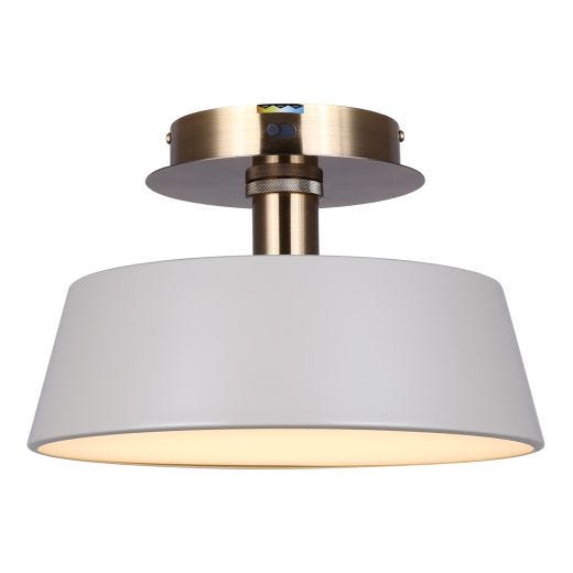 JESSA Matte Grey/Gold Semi Flushmount Light