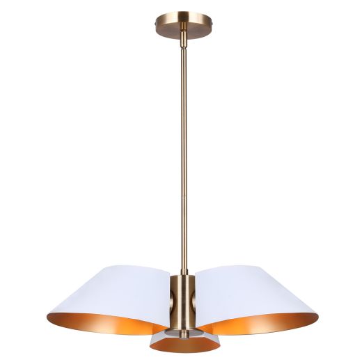 Suspension DAXTON - Blanc mat + Or