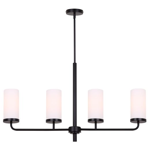 MALLOY Matte Black Chandelier