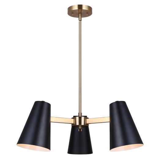 HARKEN Gold + Matte Black Chandelier