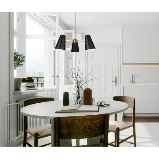 HARKEN Gold + Matte Black Chandelier