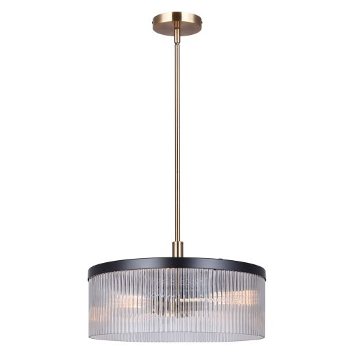 JENNER Matte Black and Gold Chandelier